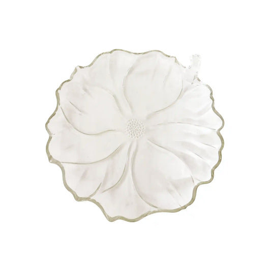 HEIRLOOM GLASS FLOWER PLATE