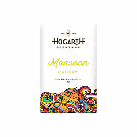 HOGARTH MONSOON 66% DARK CHOCOLATE 70g