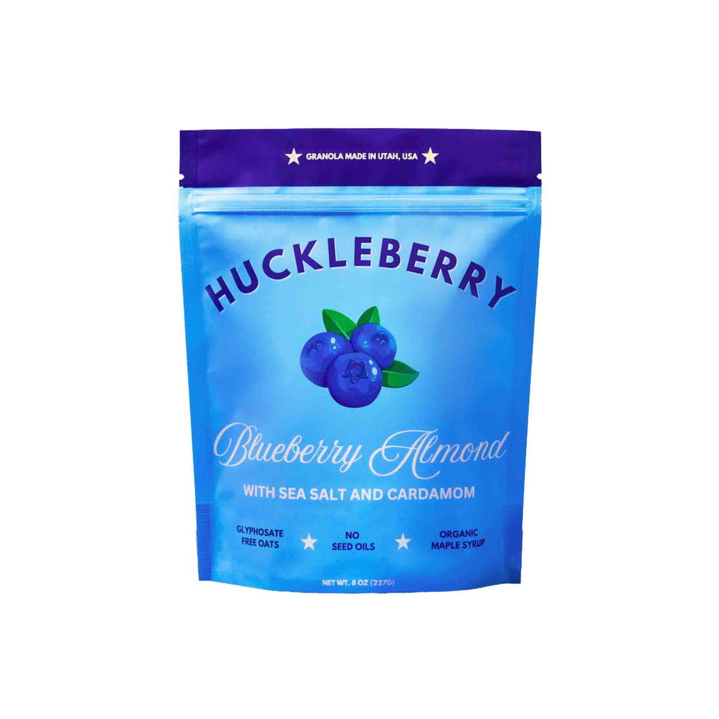 HUCKLEBERRY BLUEBERRY ALMOND GRANOLA 8oz
