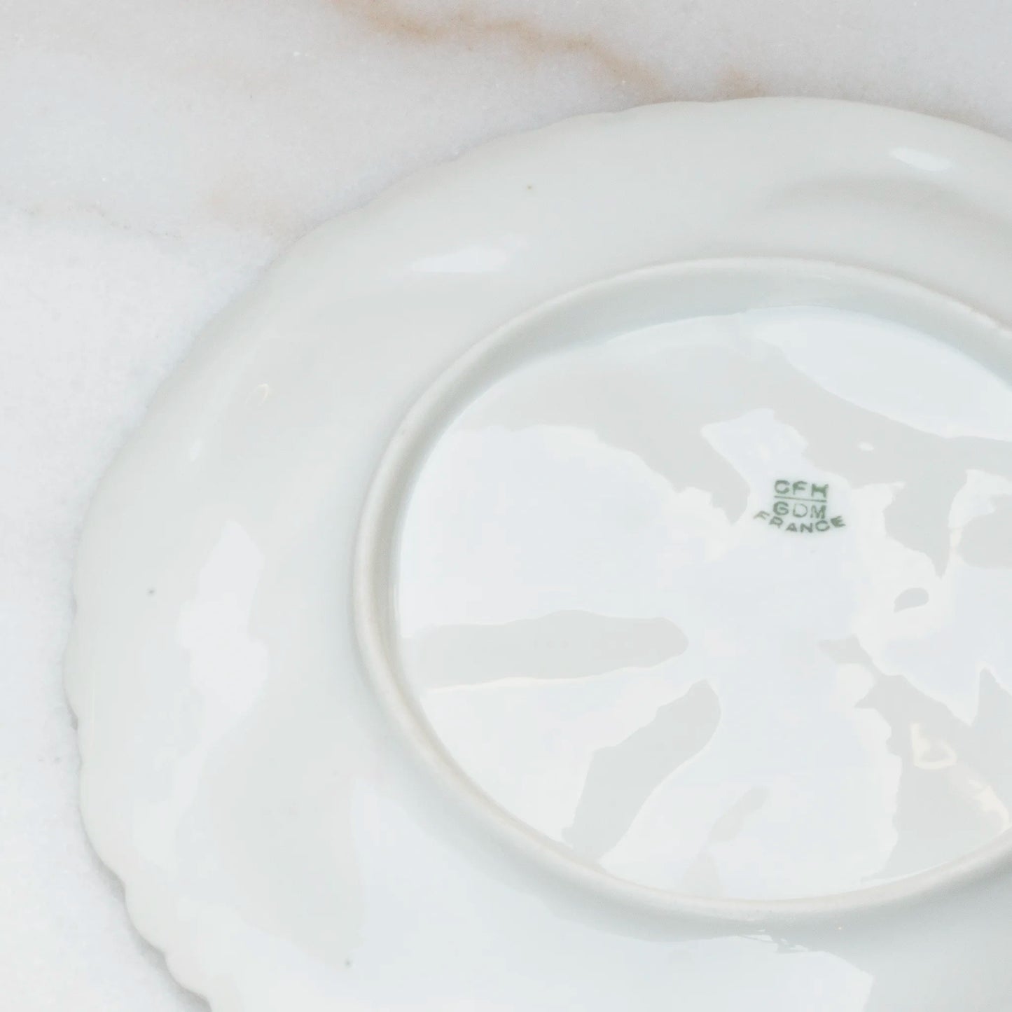 Haviland Limoges 1880 oyster plate underside with maker's mark