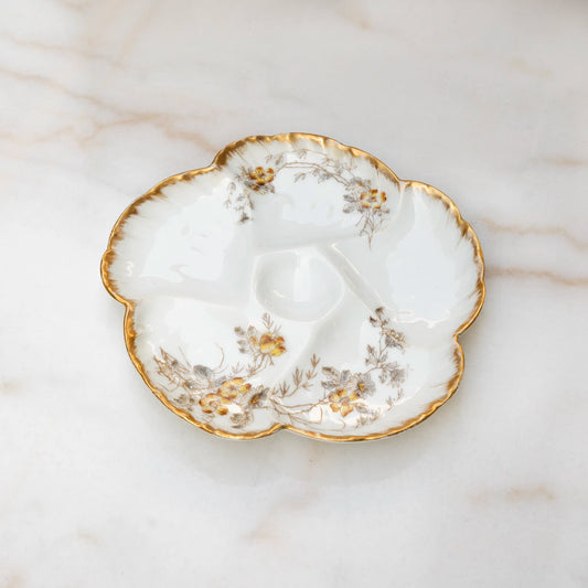 VINTAGE HAVILAND LIMOGES OYSTER PLATE 1890
