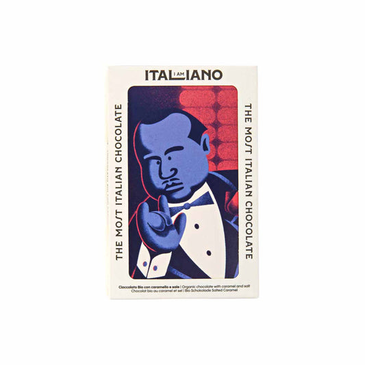 I AM ITALIANO PADRINO ORGANIC CHOCOLATE WITH SALTED CARAMEL 50g