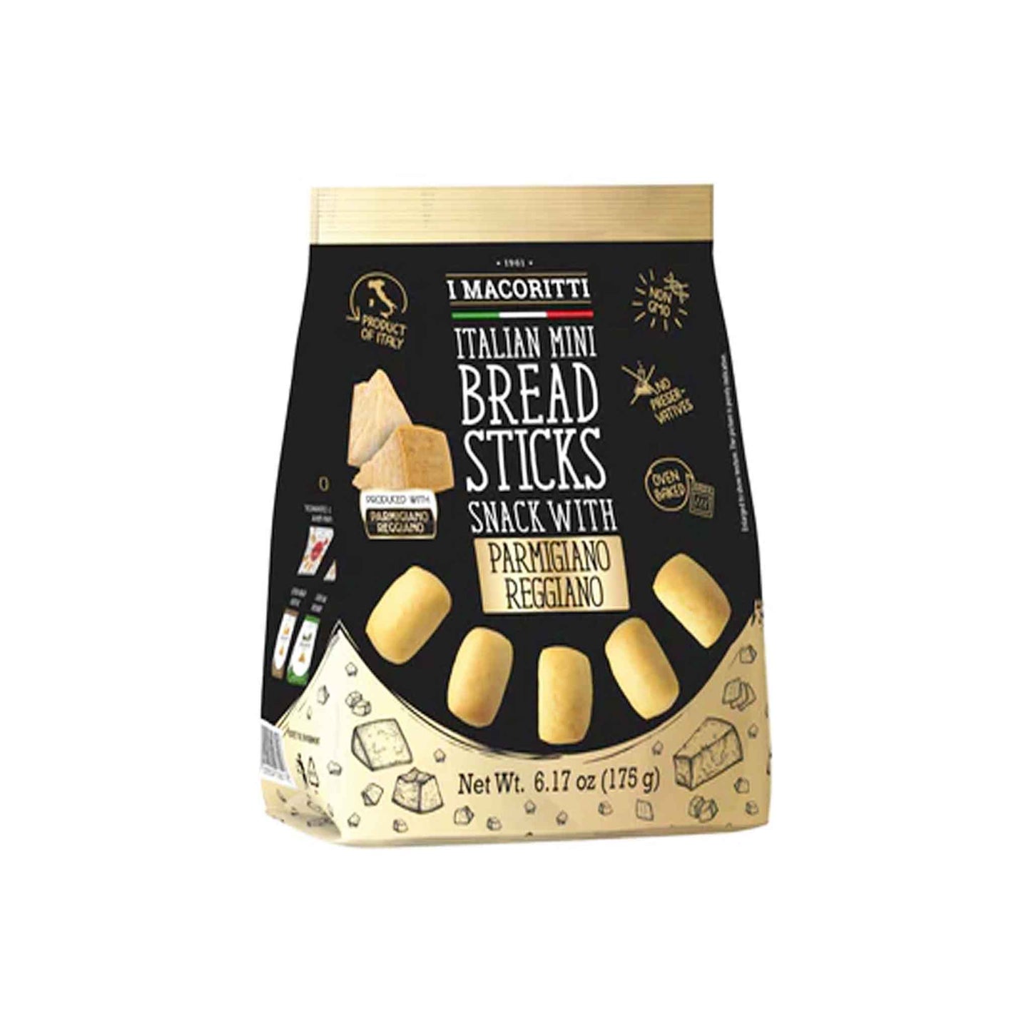 I MACORITTI MINI BREADSTICKS WITH PARMIGIANO REGGIANO 175g