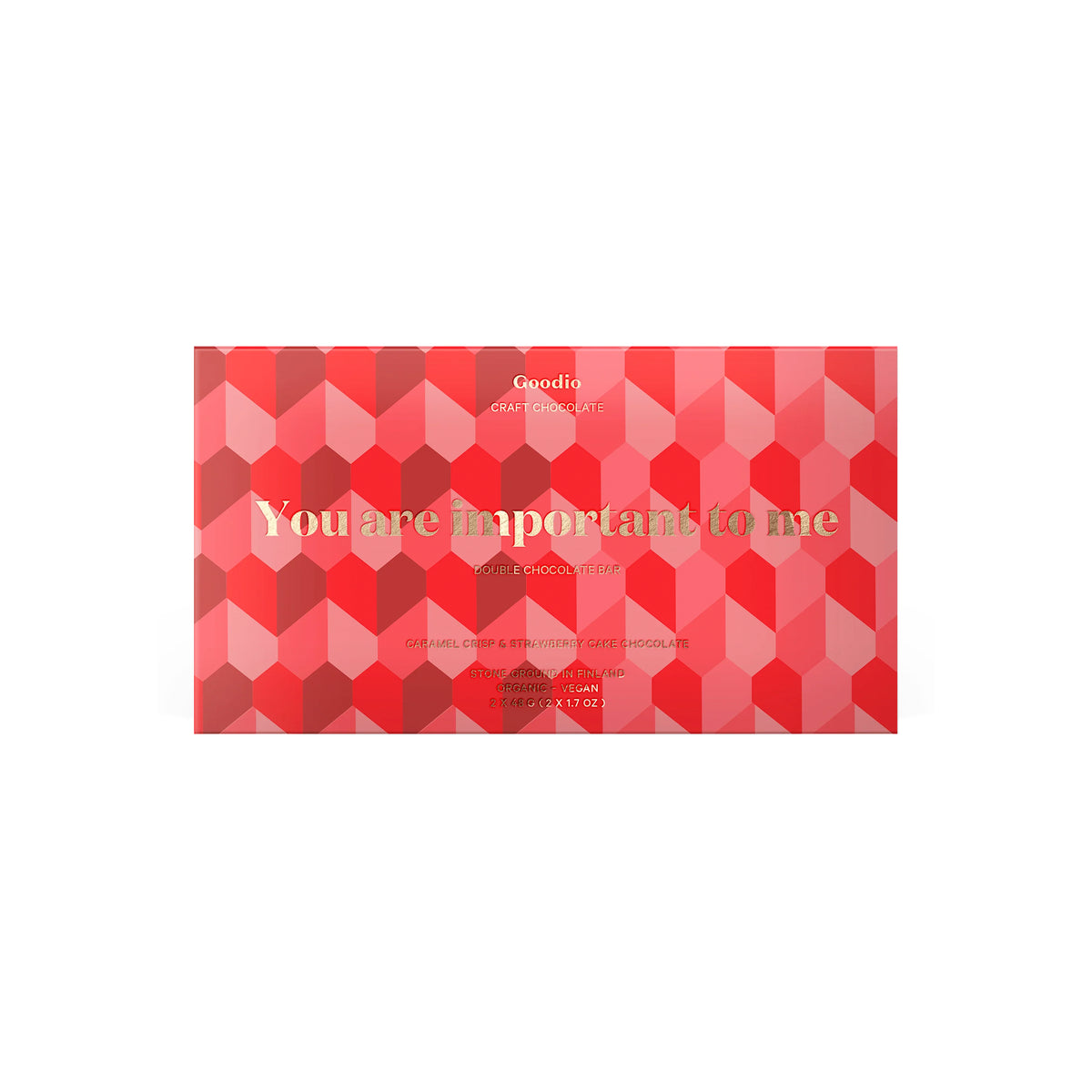GOODIO YOU ARE IMPORTANT TO ME DOUBLE CHOCOLATE BAR 2 x 48g