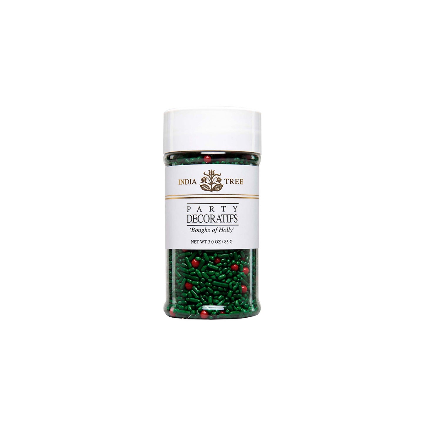 INDIA TREE BOUGHS OF HOLLY SPRINKLES 3oz