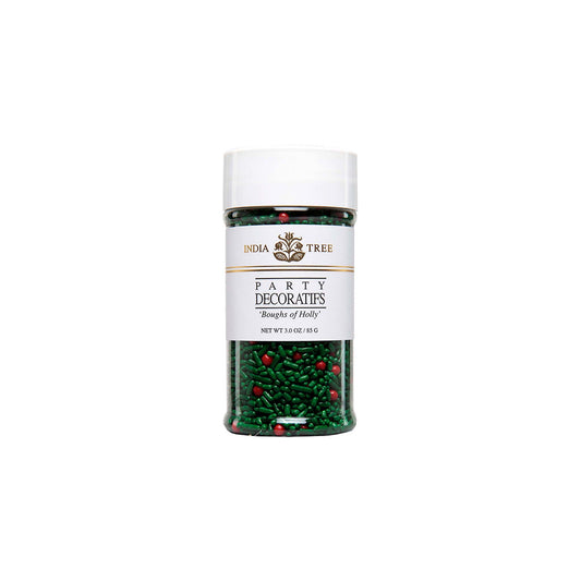 INDIA TREE BOUGHS OF HOLLY SPRINKLES 3oz