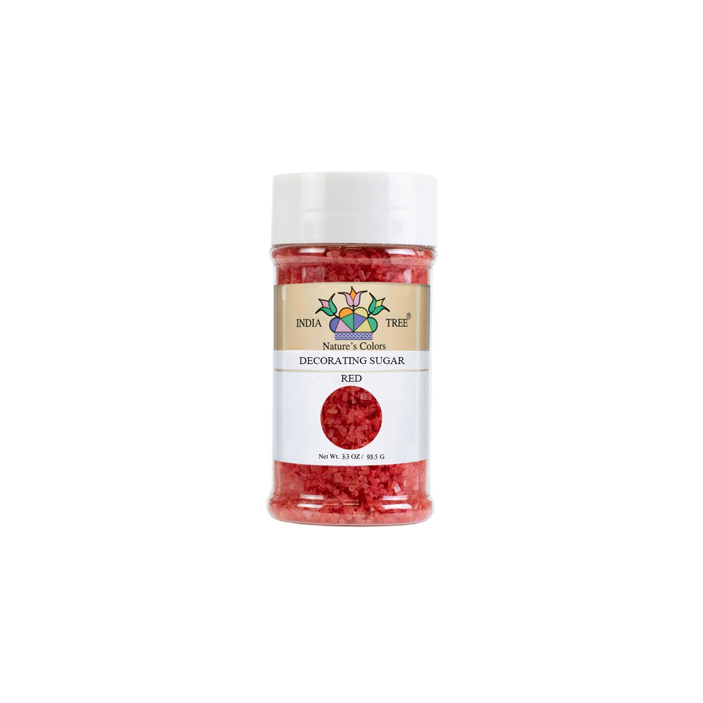 INDIA TREE NATURES COLORS RED DECORATING SUGAR 3.3oz