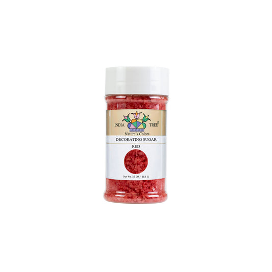 INDIA TREE NATURES COLORS RED DECORATING SUGAR 3.3oz