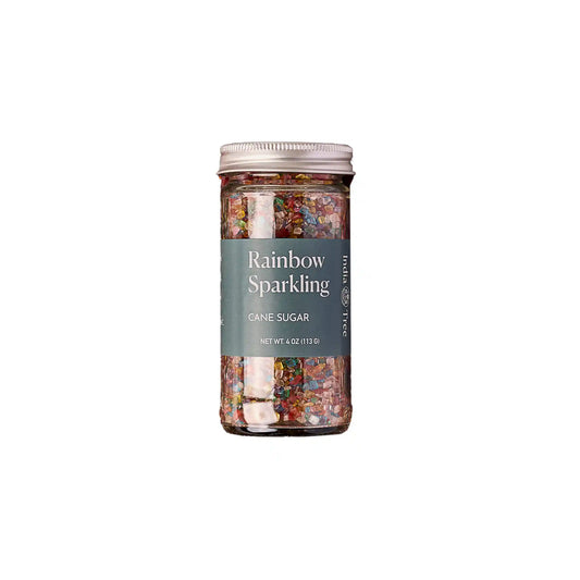 INDIA TREE RAINBOW SPARKLING CANE SUGAR SPRINKLES 4oz