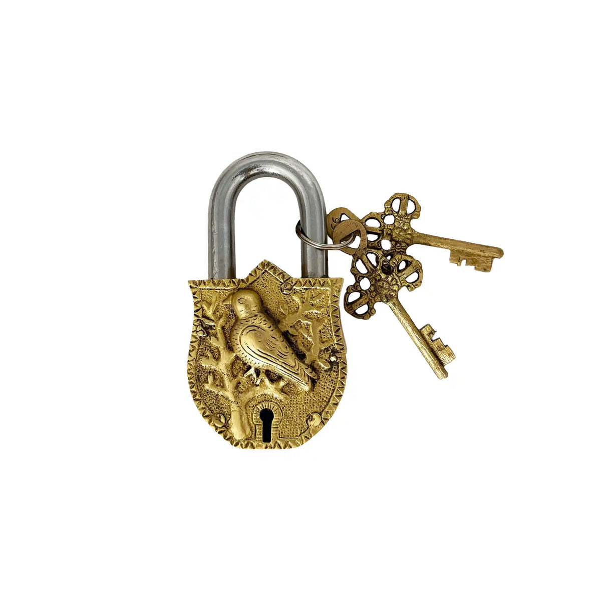 INDUS DESIGN BIRD ENGRAVED LOCK WITH 2 KEYS – monsieur marcel gourmet ...