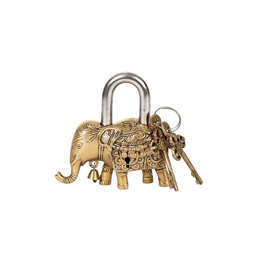 INDUS DESIGN ELEPHANT SHAPED LOCK WITH 2 KEYS