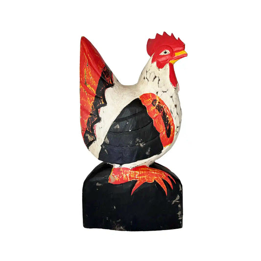 INDUS WOODEN ROOSTER - RED