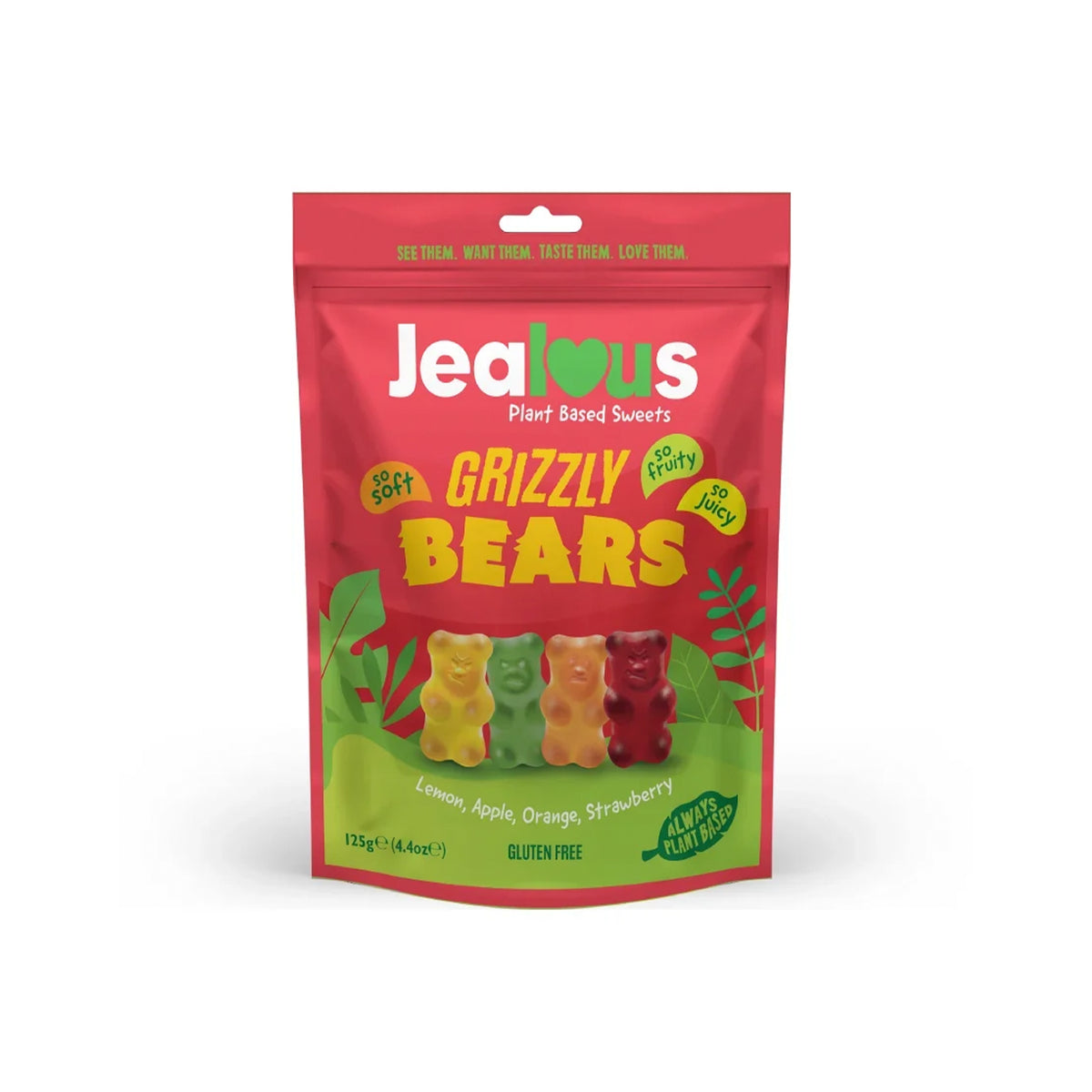 JEALOUS SWEETS GRIZZLY BEARS 125g