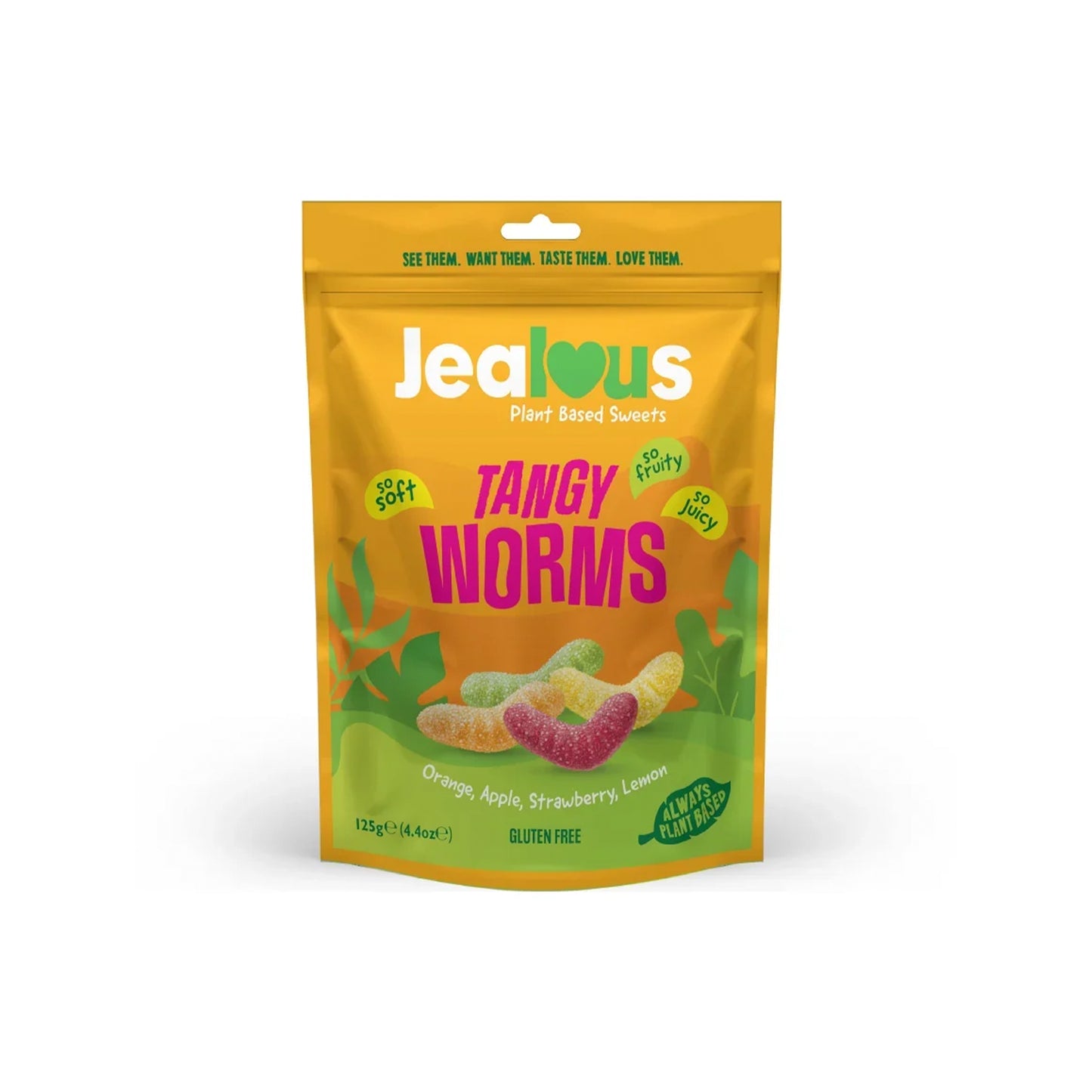 JEALOUS SWEETS TANGY WORMS 125g