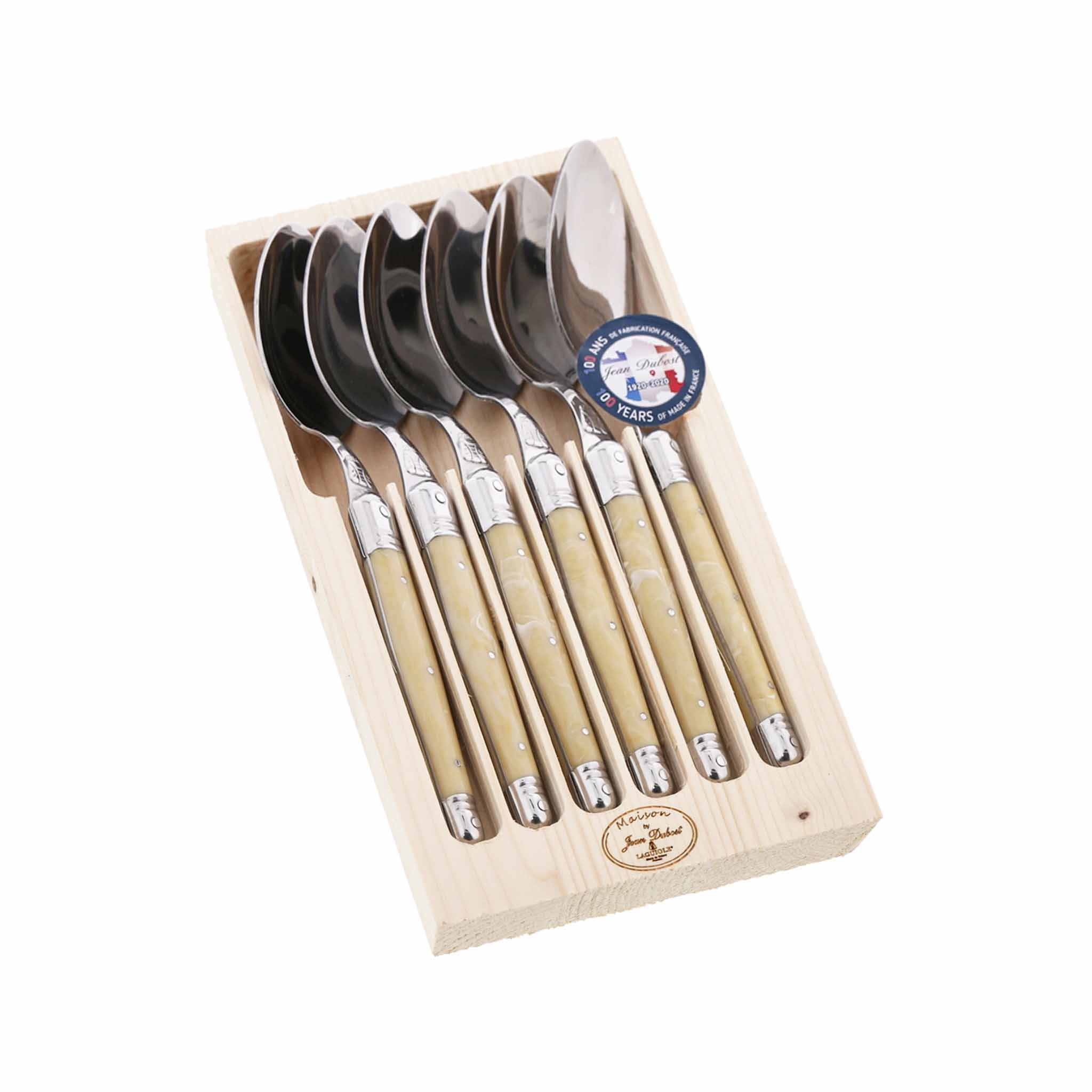 JEAN DUBOST LAGUIOLE 6 FAUX HORN SOUP SPOONS – monsieur marcel
