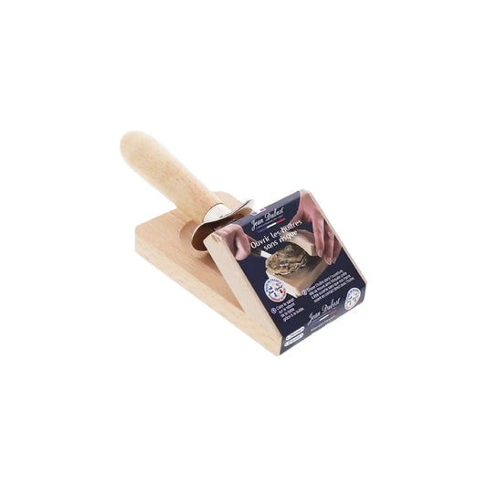 JEAN DUBOST OYSTER HOLDER + OYSTER KNIFE SET - WOOD