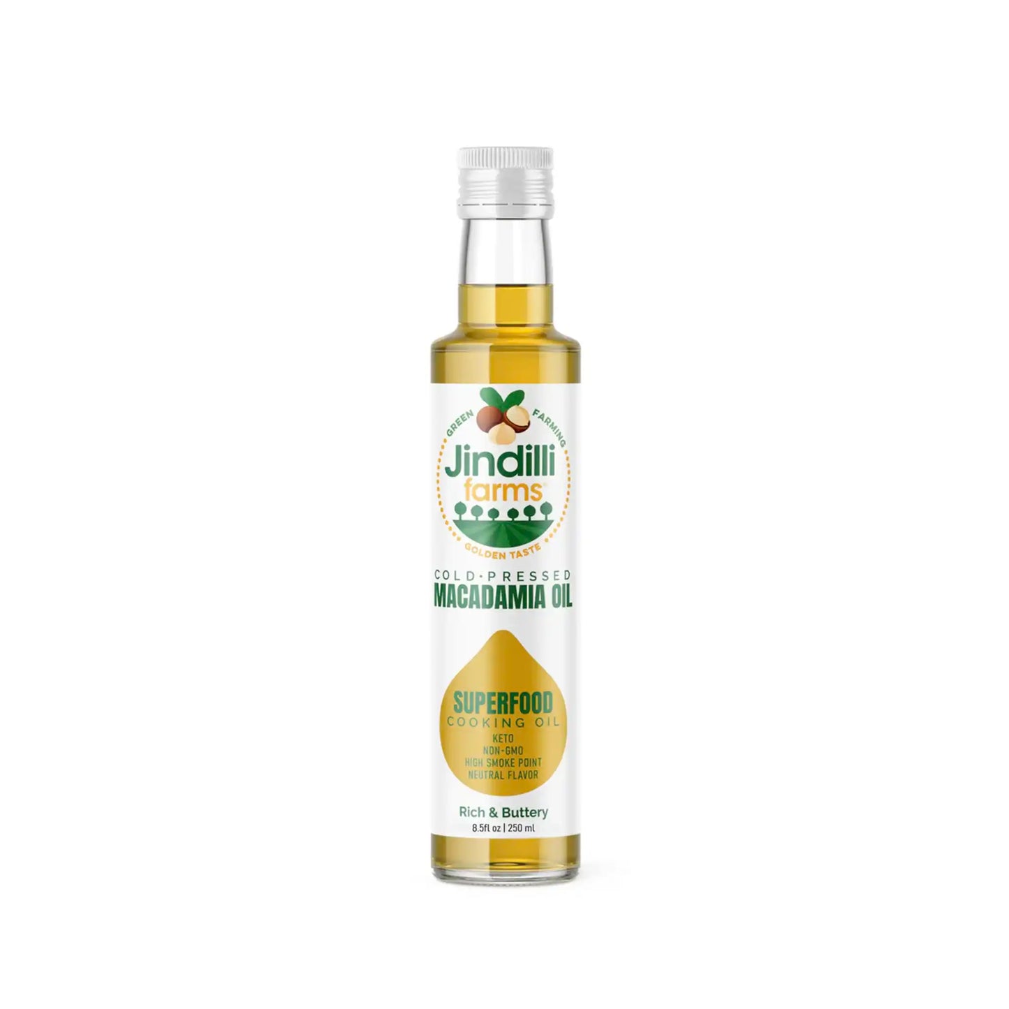 JINDILLI COLD PRESSED MACADAMIA COOKING OIL 8.5oz