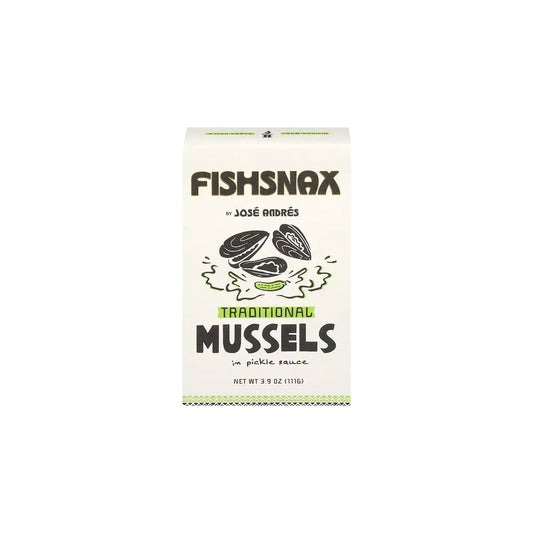 JOSE ANDRES FISHSNAX MUSSELS IN PICKLE SAUCE 3.9oz