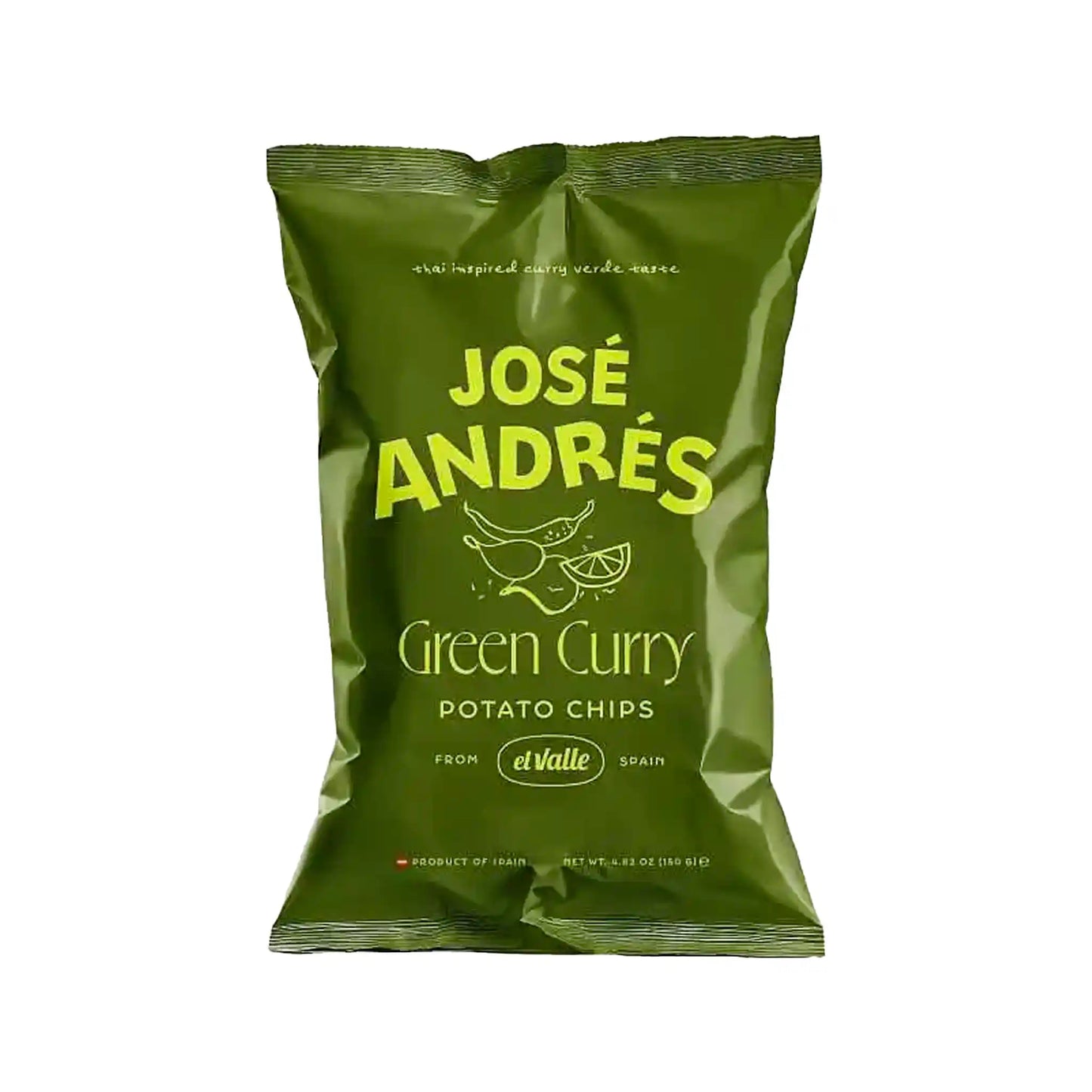 JOSE ANDRES GREEN CURRY POTATO CHIPS 150g