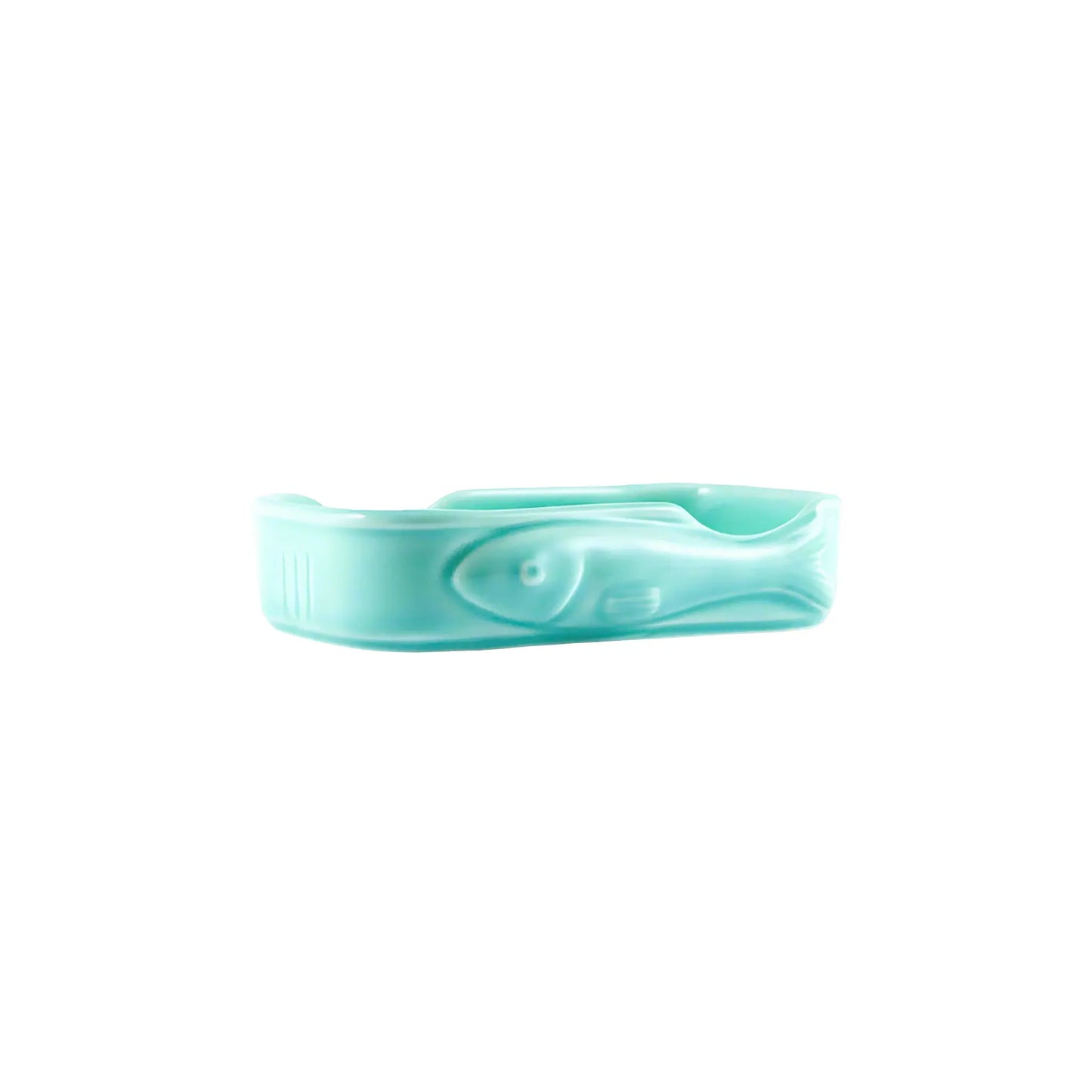 JOSE GOURMET CERAMIC FISH DISH - PEPPERMINT