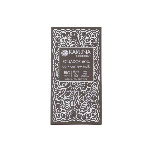 KARUNA ECUADOR 60% DARK CASHEW MYLK CHOCOLATE 50g