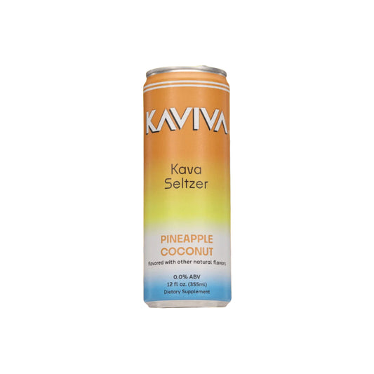 UCHIE KAVIVA PINEAPPLE COCONUT KAVA SELTZER 12oz