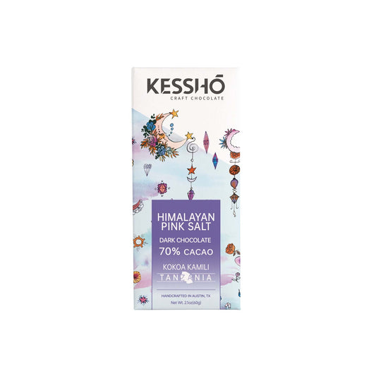 KESSHO 70% DARK CHOCOLATE WITH HIMALAYAN PINK SALT 60g