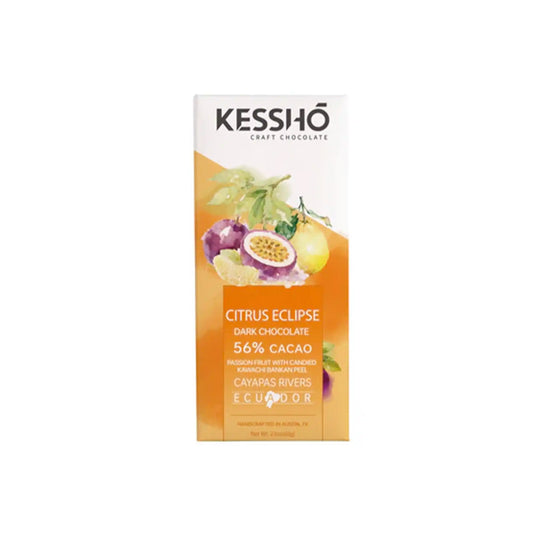 KESSHO CITRUS ECLIPSE 56% CACAO DARK CHOCOLATE 60g