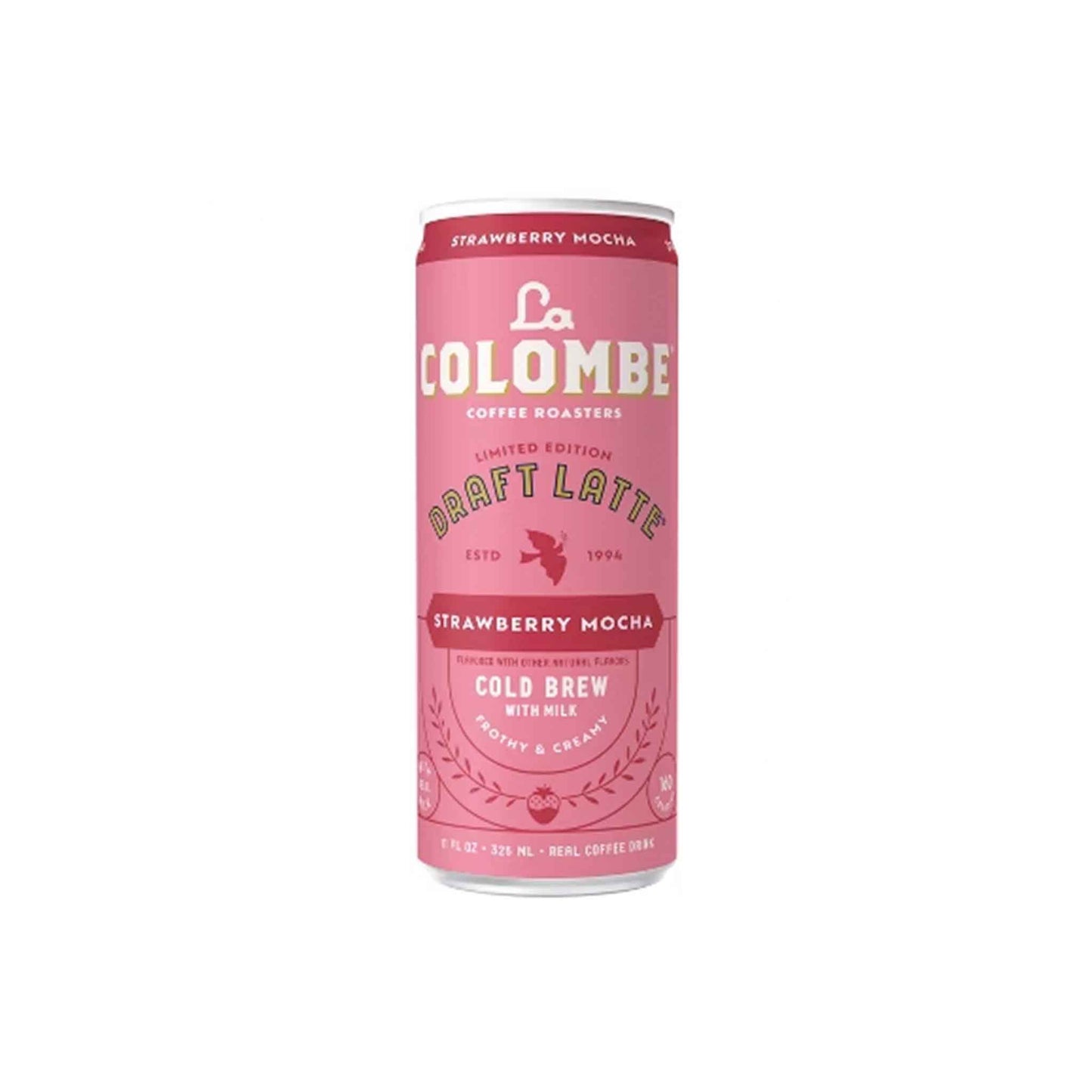 LA COLOMBE LIMITED EDITION DRAFT LATTE STRAWBERRY MOCHA 11oz