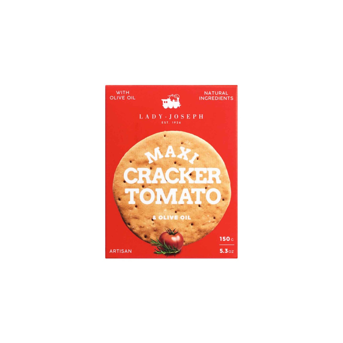 LADY JOSEPH MAXI CRACKERS WITH TOMATO & OLIVE OIL 150g