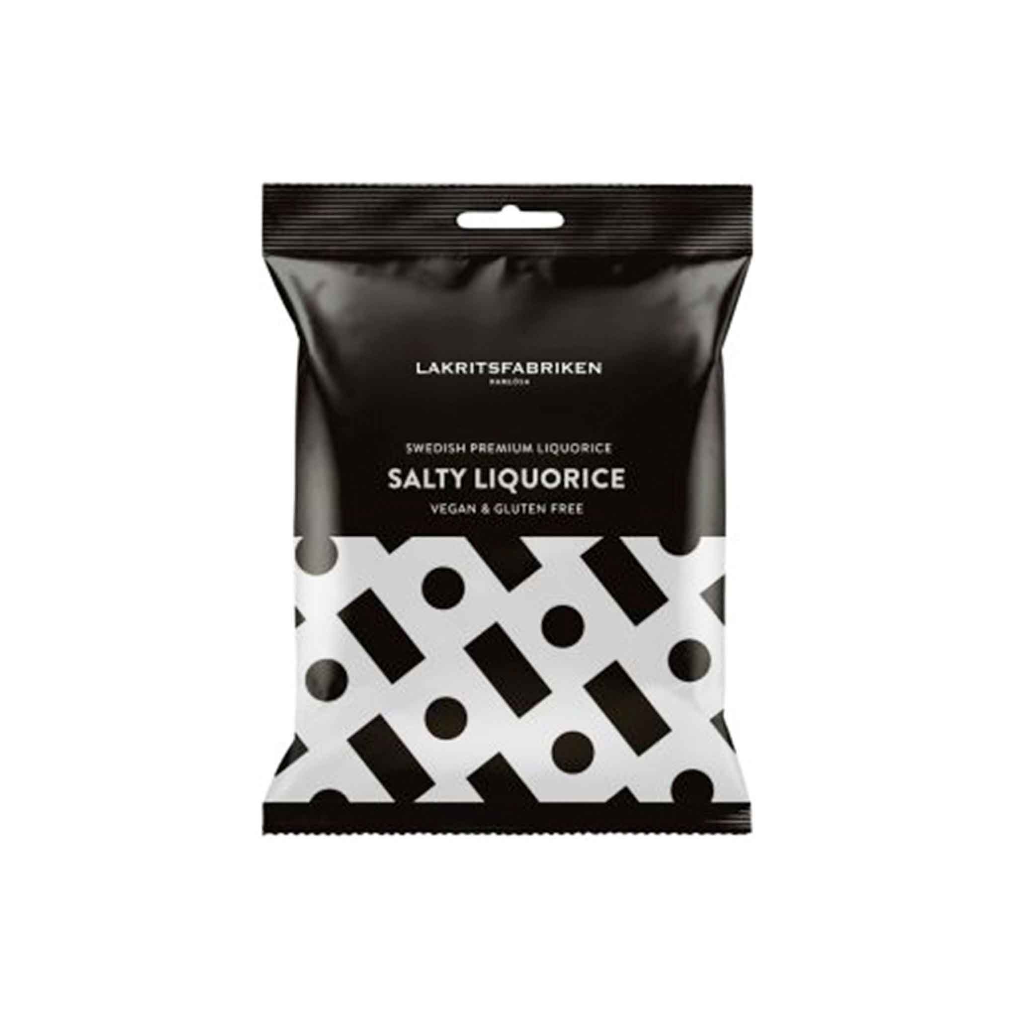 LAKRITSFABRIKEN SWEDISH VEGAN & GLUTEN FREE SALTY LICORICE 100g