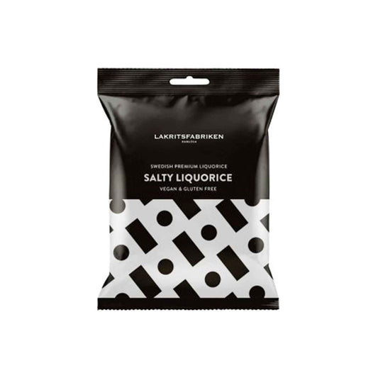 LAKRITSFABRIKEN SWEDISH VEGAN & GLUTEN FREE SALTY LICORICE 100g