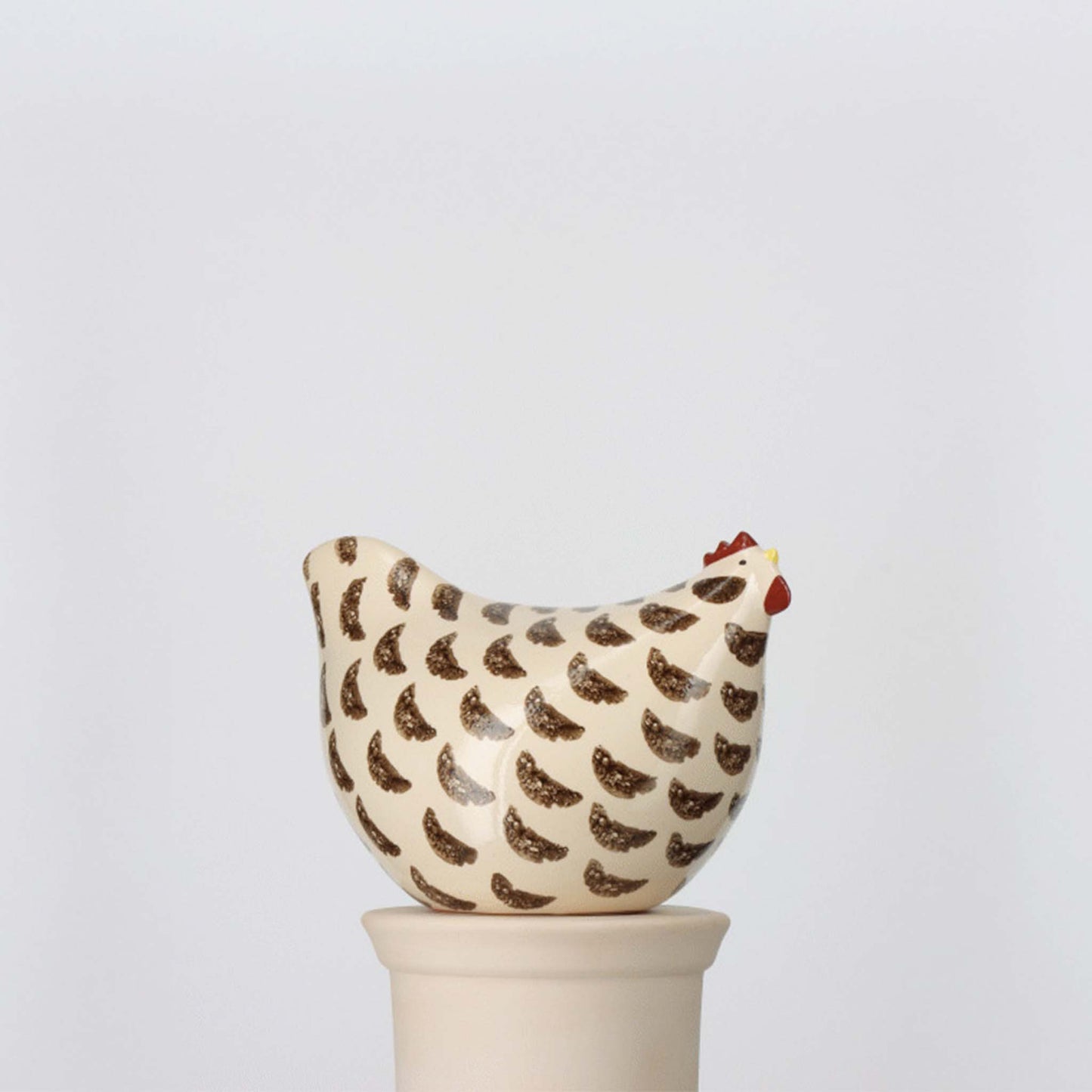 LES CERAMIQUES DE LUSSAN FRENCH POULETTE - MEDIUM WHITE SPOTTED BLACK