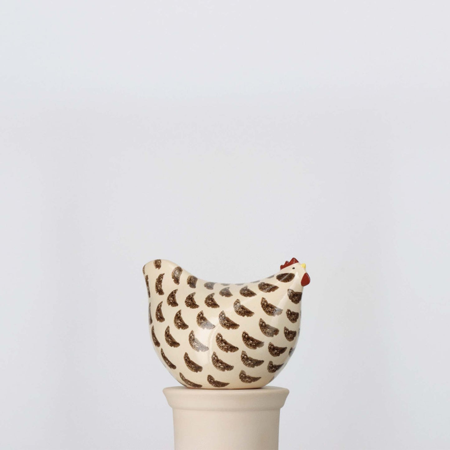 LES CERAMIQUES DE LUSSAN FRENCH POULETTE - SMALL WHITE SPOTTED BLACK