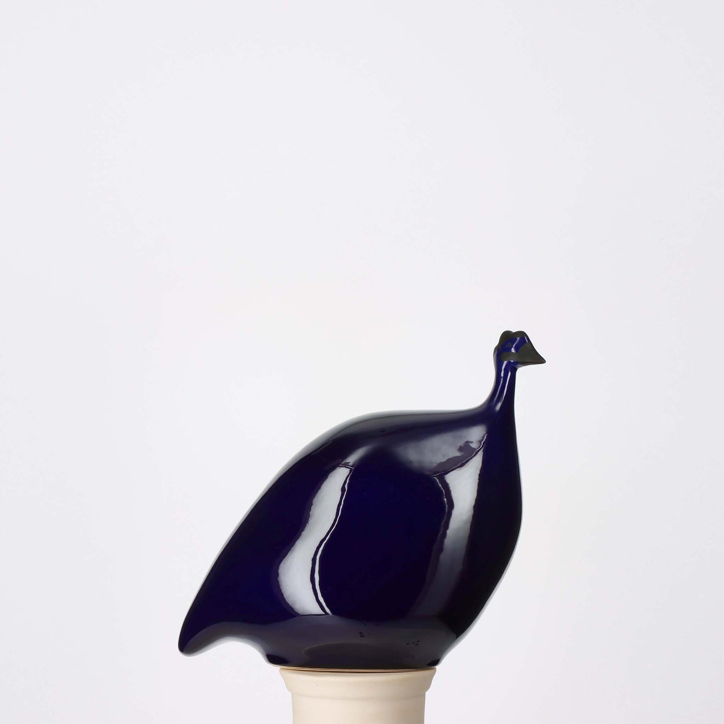 LES CERAMIQUES DE LUSSAN GUINEA FOWL - SMALL SOLID BLUE