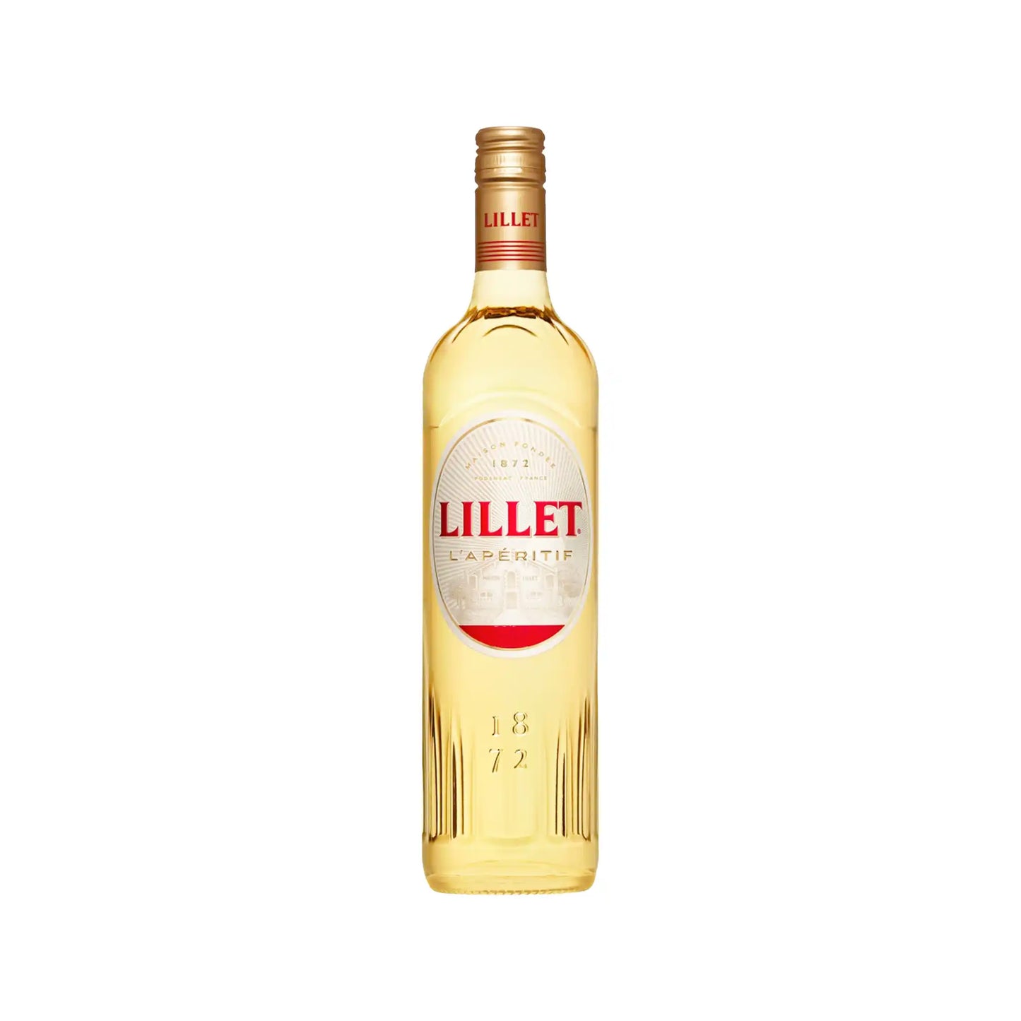 Lillet Blanc French aperitif in a 750ml bottle with pale golden color and classic red-accented label.