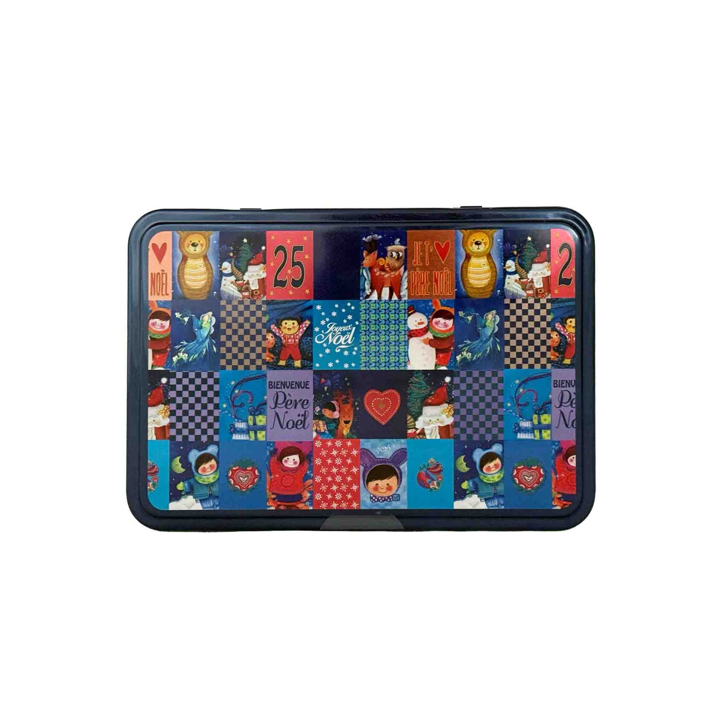 MAISON PELTIER PURE BUTTER GALETTES IN A BLUE HOLIDAY TIN 320g