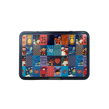 MAISON PELTIER PURE BUTTER GALETTES IN A BLUE HOLIDAY TIN 320g