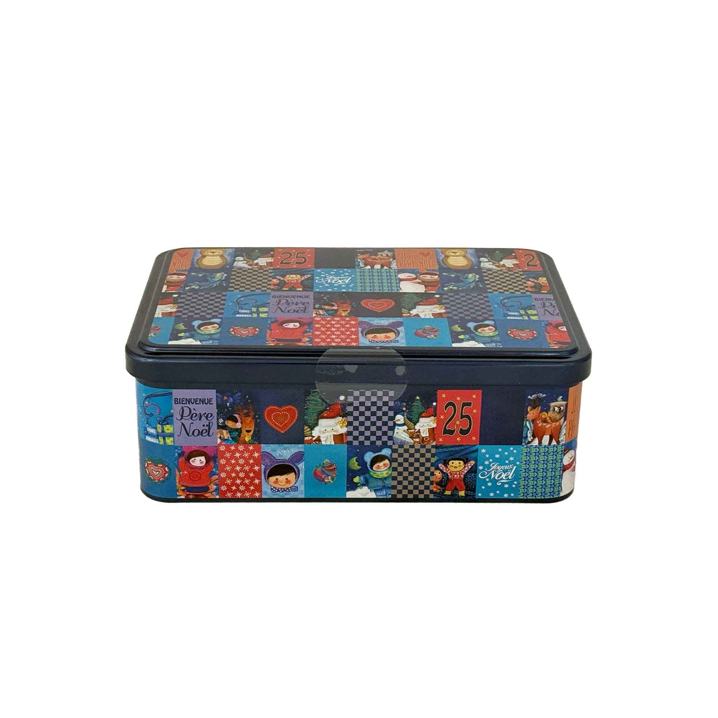 MAISON PELTIER PURE BUTTER GALETTES IN A BLUE HOLIDAY TIN 320g