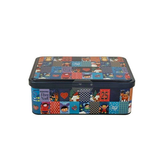 MAISON PELTIER PURE BUTTER GALETTES IN A BLUE HOLIDAY TIN 320g