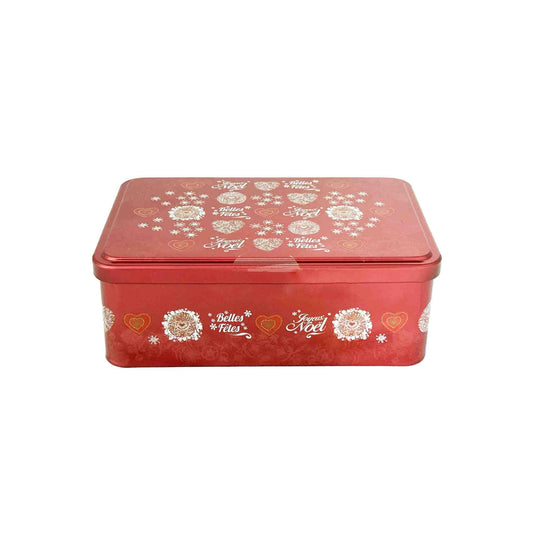 MAISON PELTIER PURE BUTTER GALETTES IN A RED HOLIDAY TIN 320g