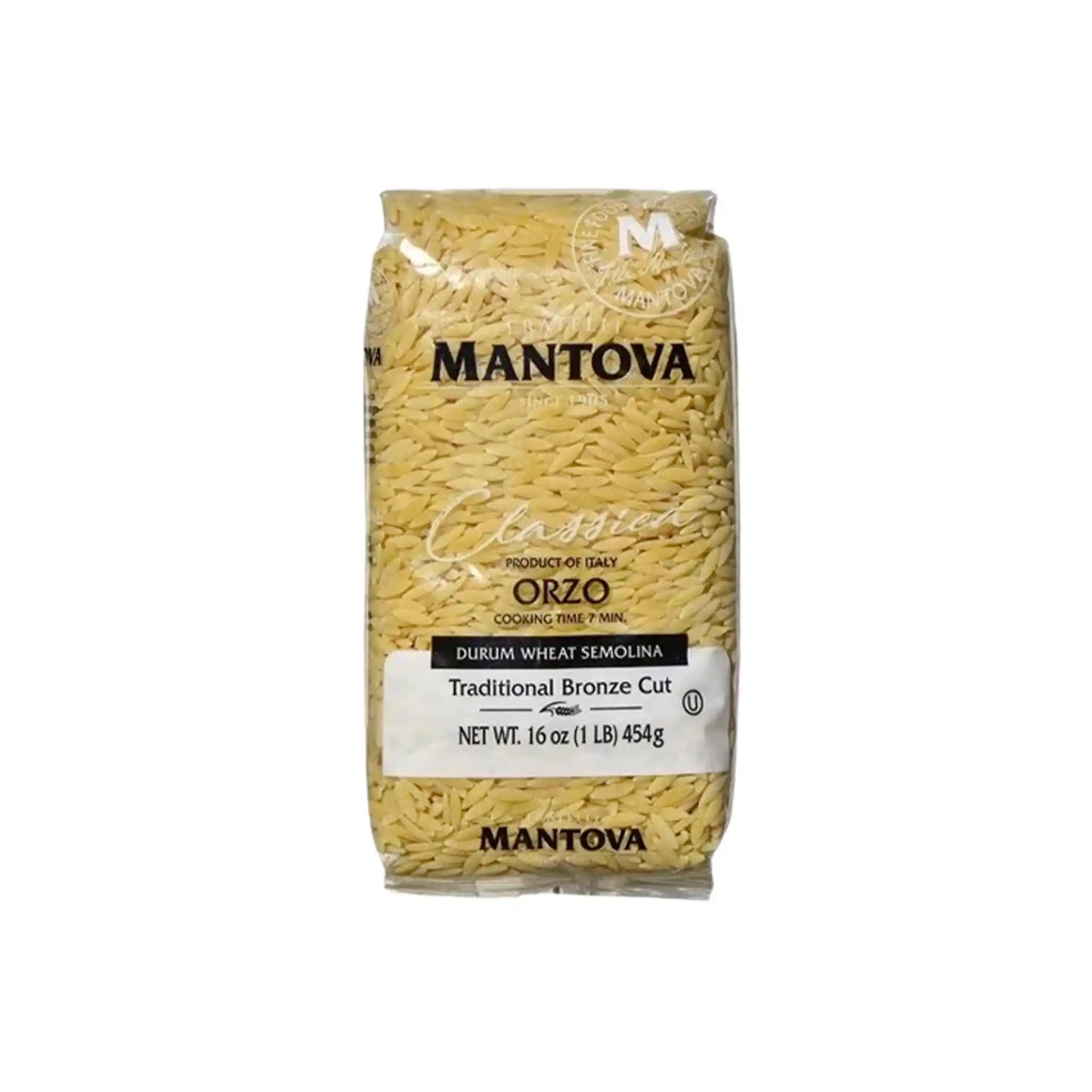 MANTOVA BRONZE CUT ORZO PASTA 1lb