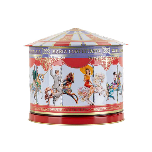 MARIA CONFEITARIA APPLE CINNAMON COOKIES IN MUSICAL CAROUSEL TIN 300g