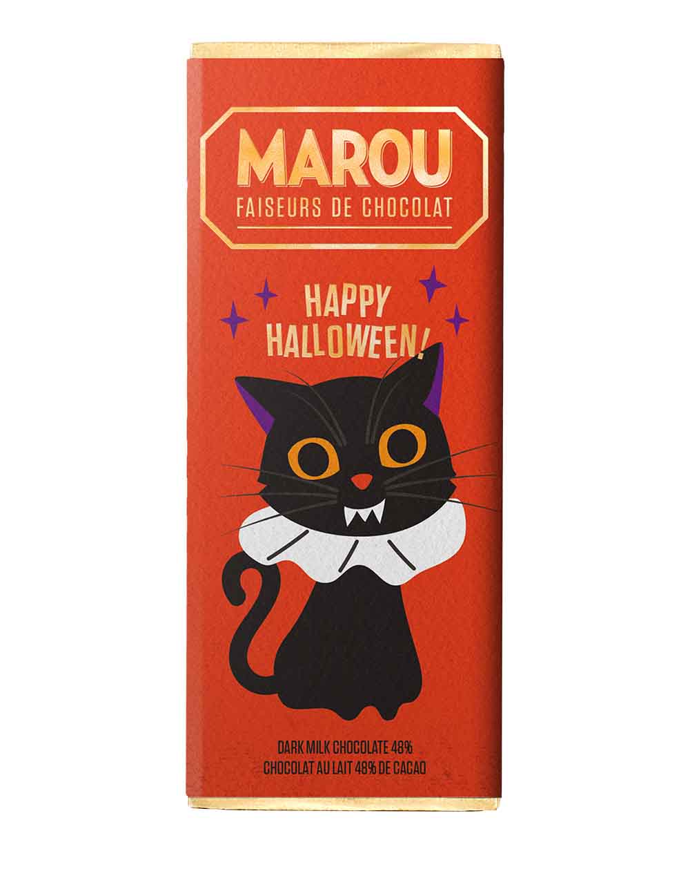 MAROU HAPPY HALLOWEEN DARK MILK CHOC 48% 24g