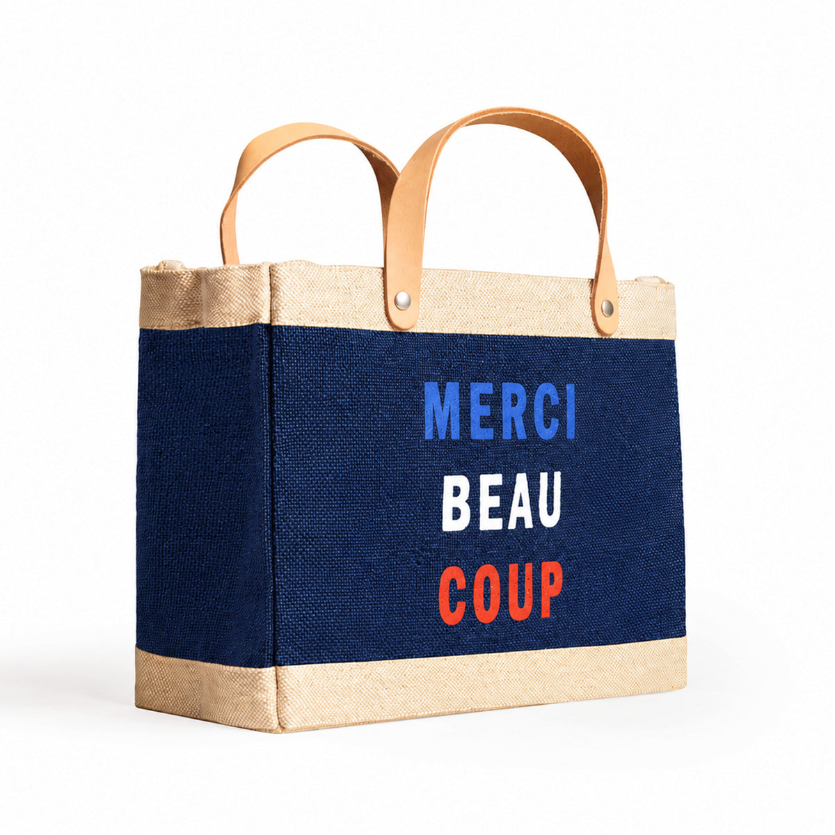APOLIS MERCI BEAU COUP PETITE MARKET BAG NAVY