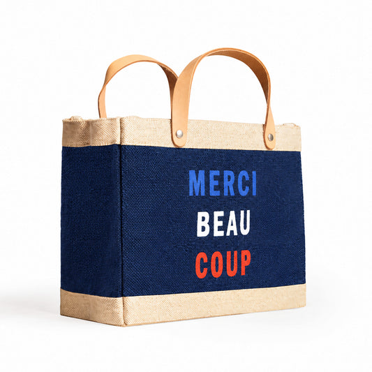 APOLIS MERCI BEAU COUP PETITE MARKET BAG NAVY