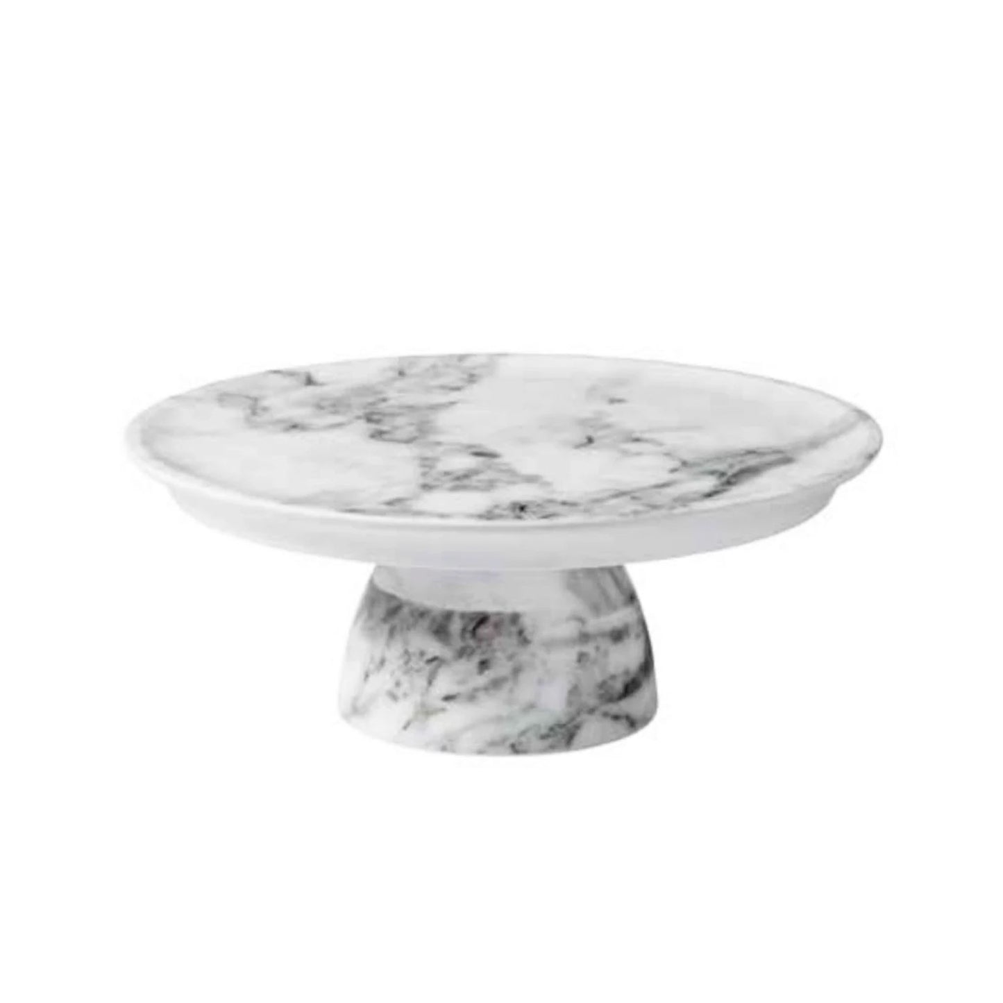 MERRITT DESIGNS WHITE MARBLE CAKE STAND
