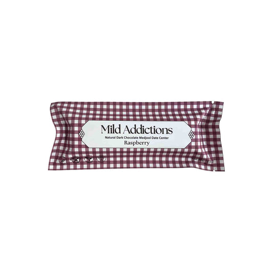 MILD ADDICTIONS RASPBERRY DARK CHOCOLATE WITH MEDJOOL DATE CENTER 2.6oz