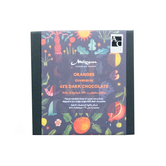 MIRZAM ORANGES IN 62% DARK CHOCOLATE 200g