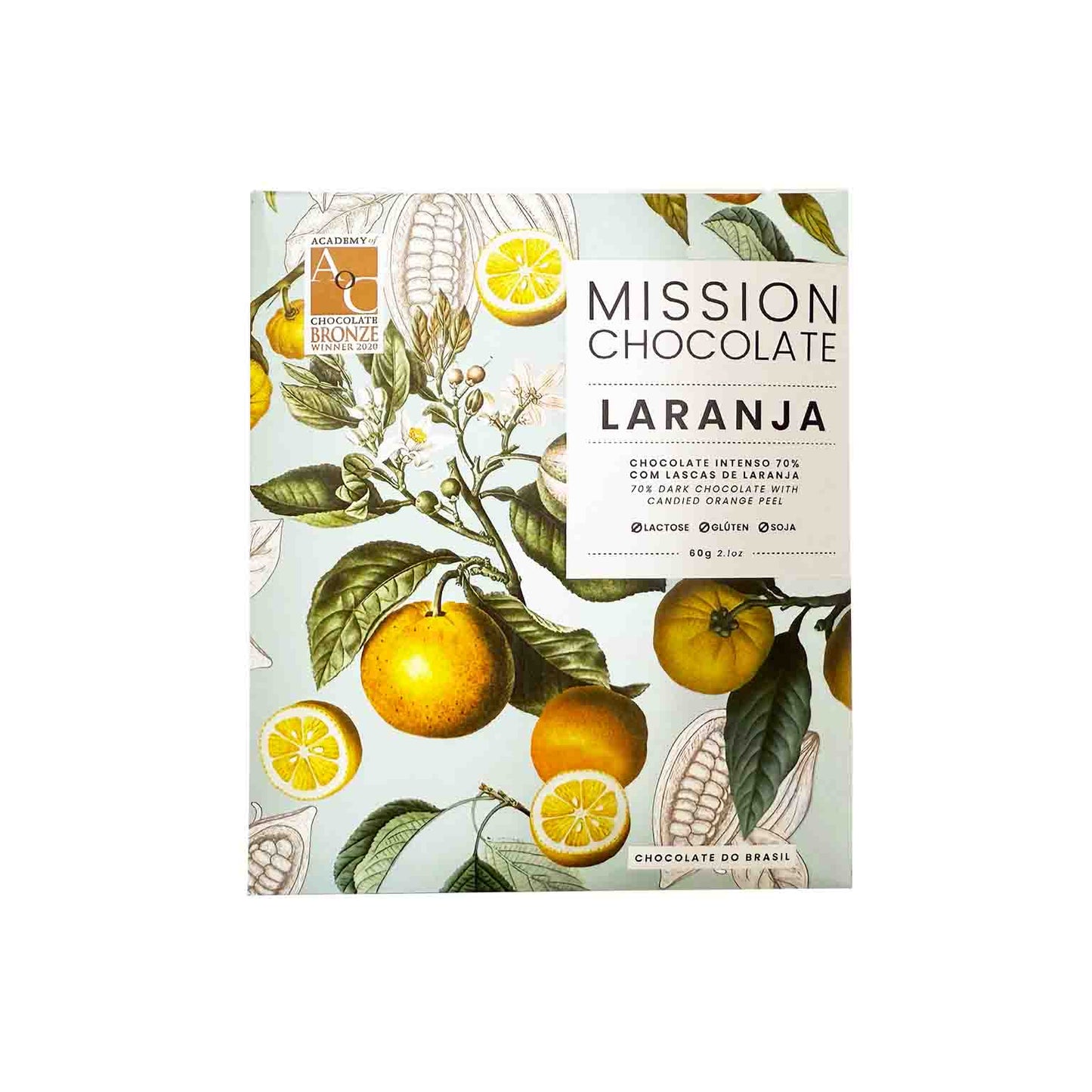 MISSION 70% DARK CHOCOLATE WITH CANDIED ORANGE PEEL 60g